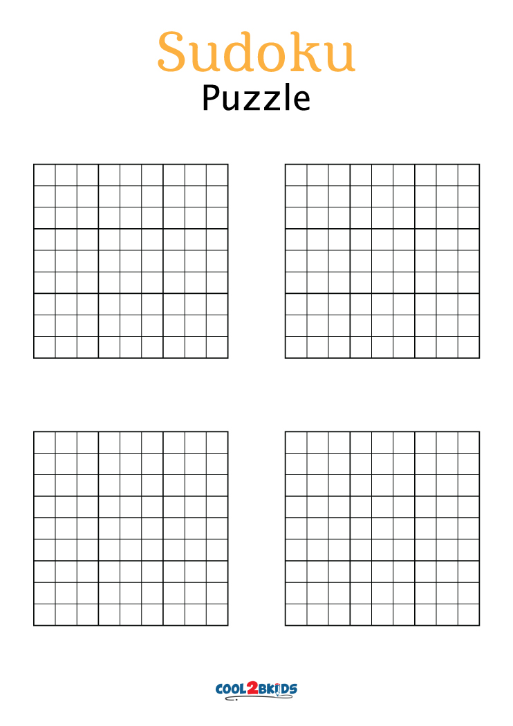 Free Printable Blank Sudoku Puzzles