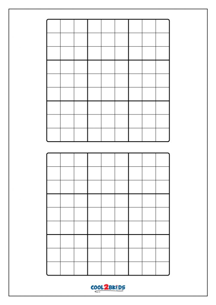 Free Printable Blank Sudoku Puzzles