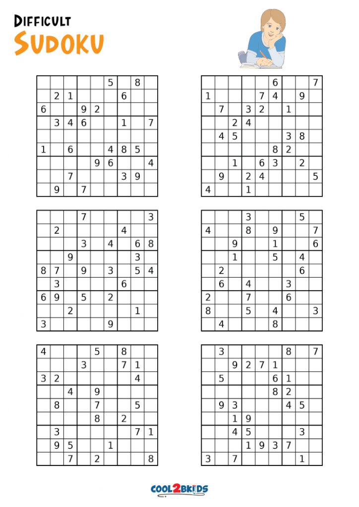 Free Printable Sudoku 6 Per Page Puzzles