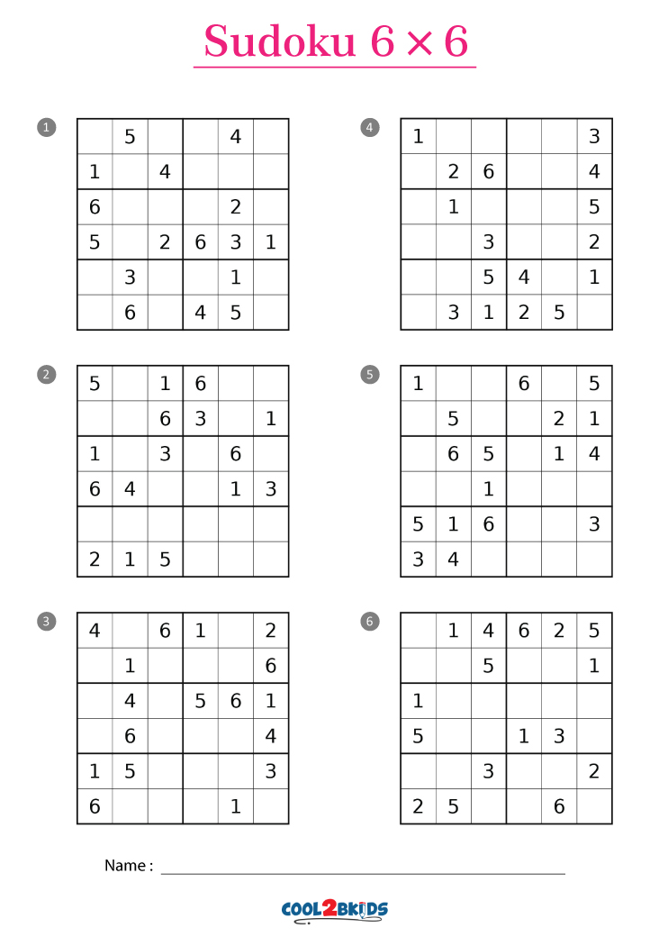 sudoku for kids free printable