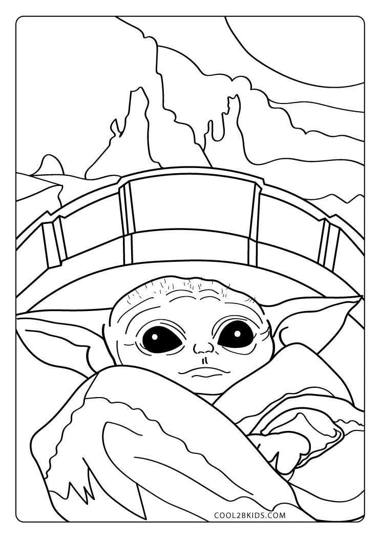 yoda face coloring pages
