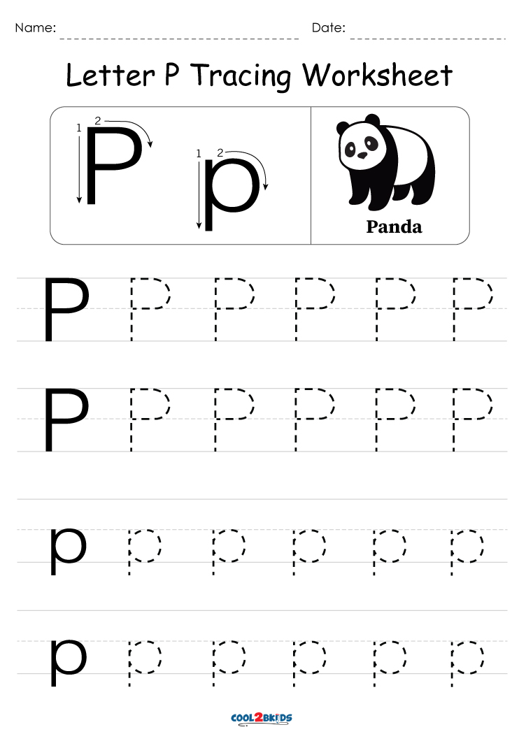 Free Printable Letter P Tracing Worksheets