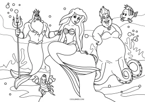 the little mermaid coloring pages ursula