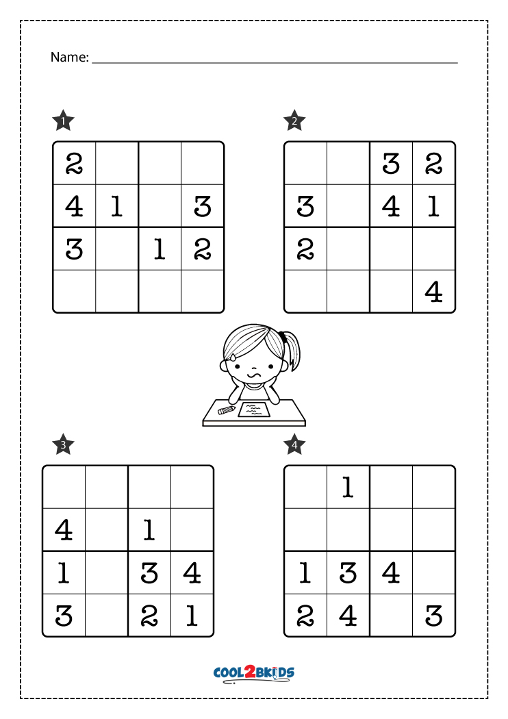 printable sudoku 4x4 easy