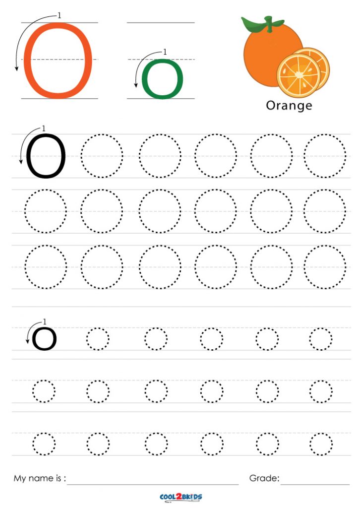 Free Printable Letter O Tracing Worksheets