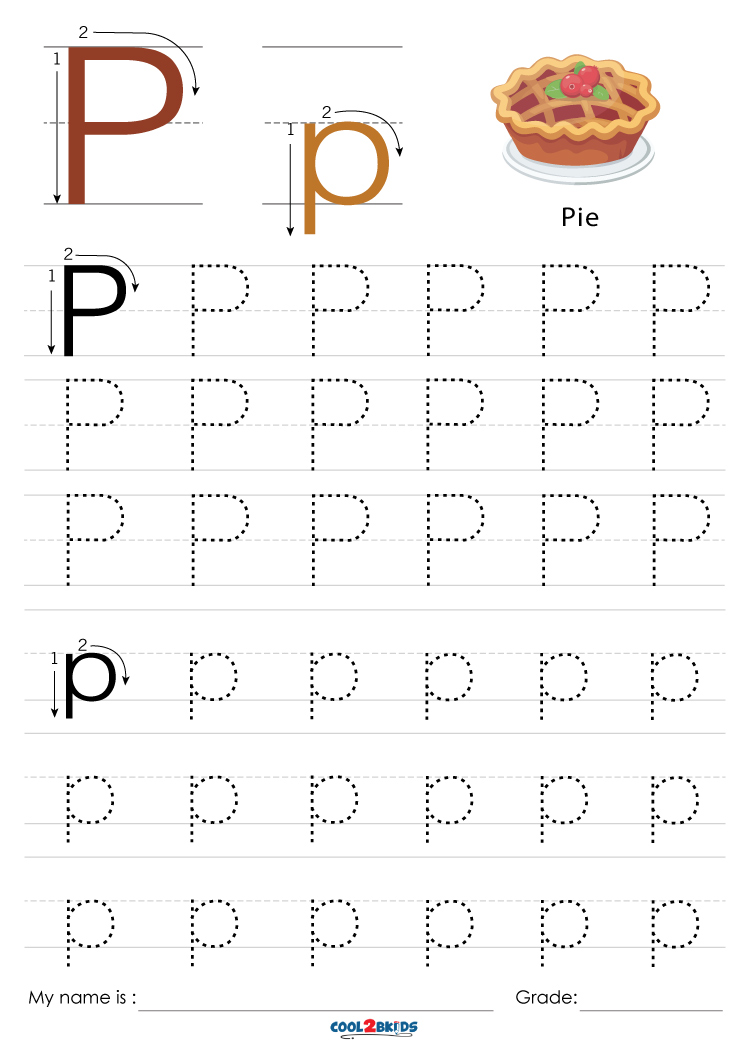 Free Printable Letter P Tracing Worksheets