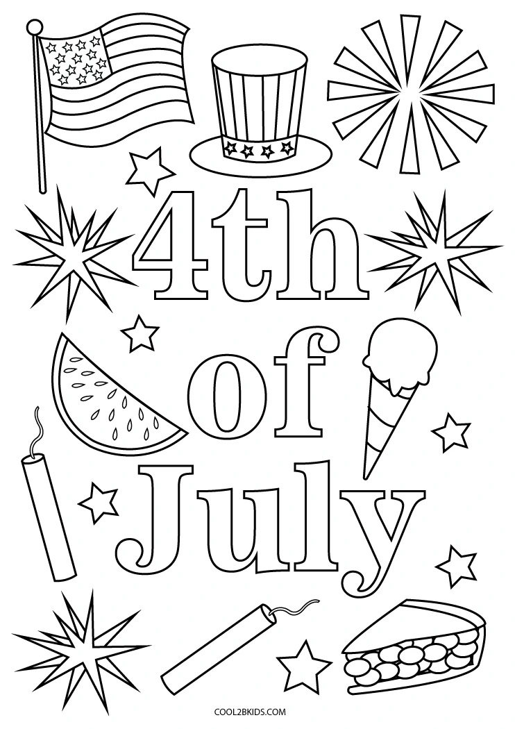 happy 4th of july coloring pages