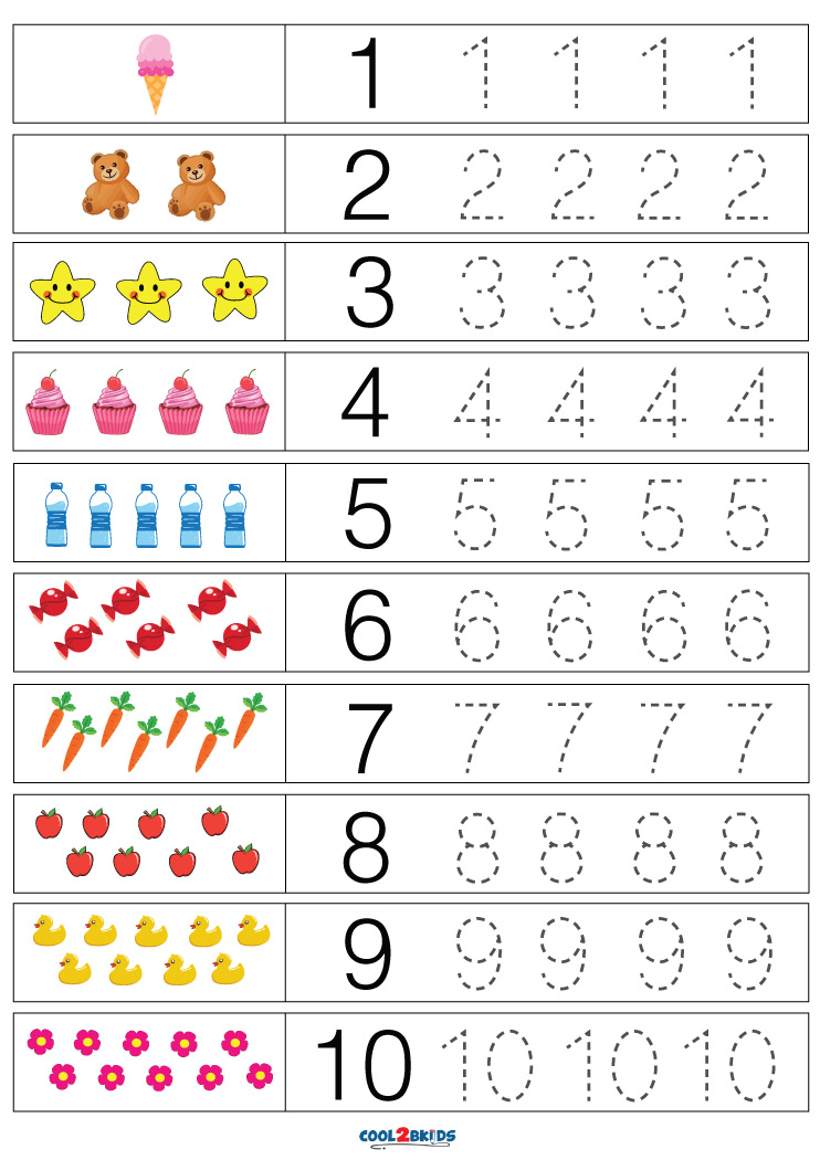 Free Printable Number Tracing Worksheets