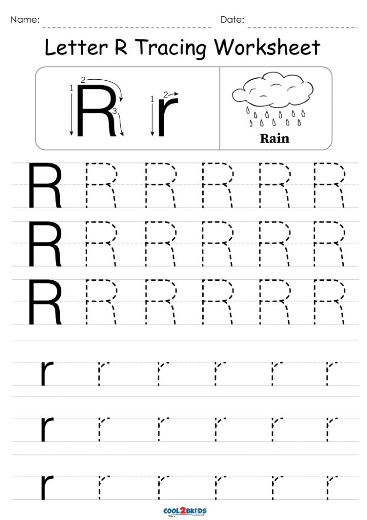 Free Printable Letter R Tracing Worksheets