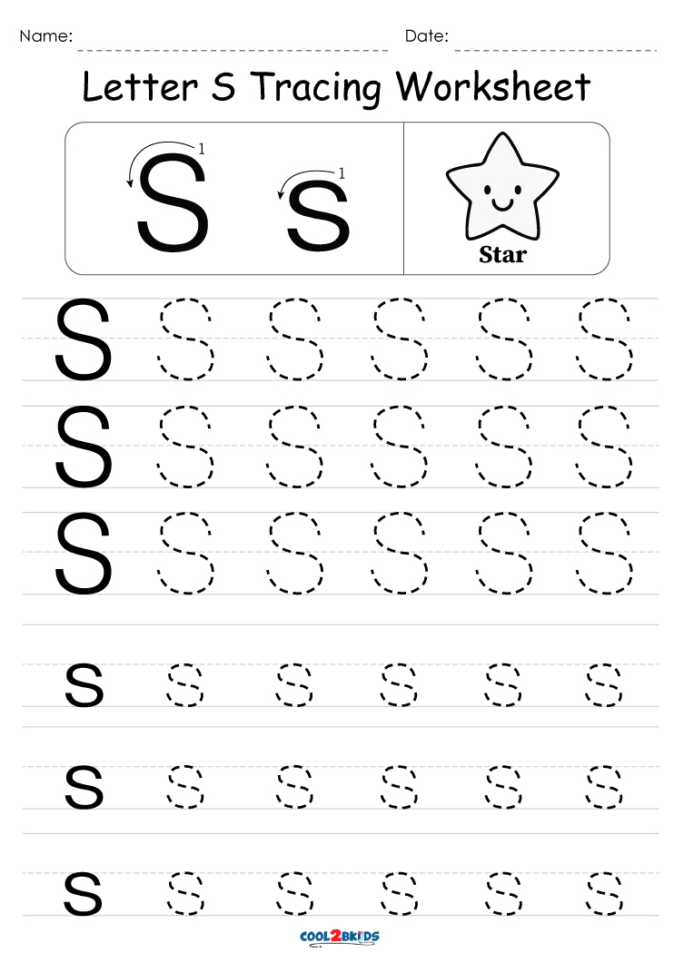 free letter s tracing worksheets free printable letter s tracing