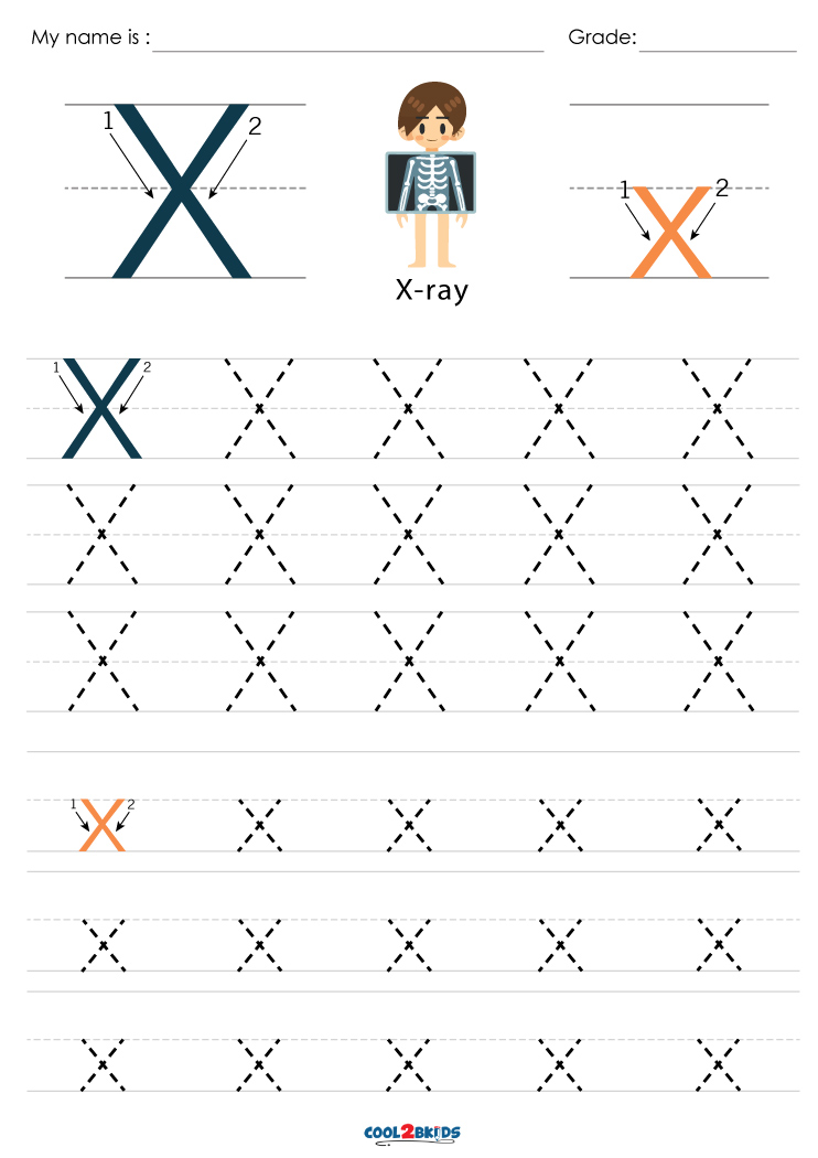 letter-x-tracing-worksheets