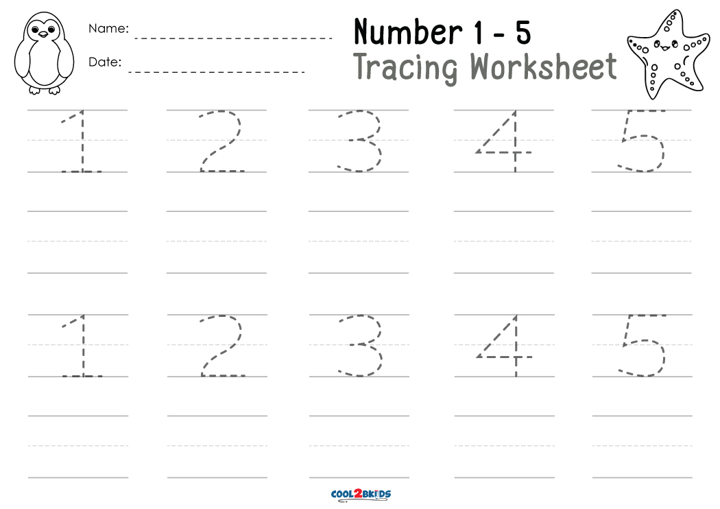 Free Printable Number Tracing Worksheets