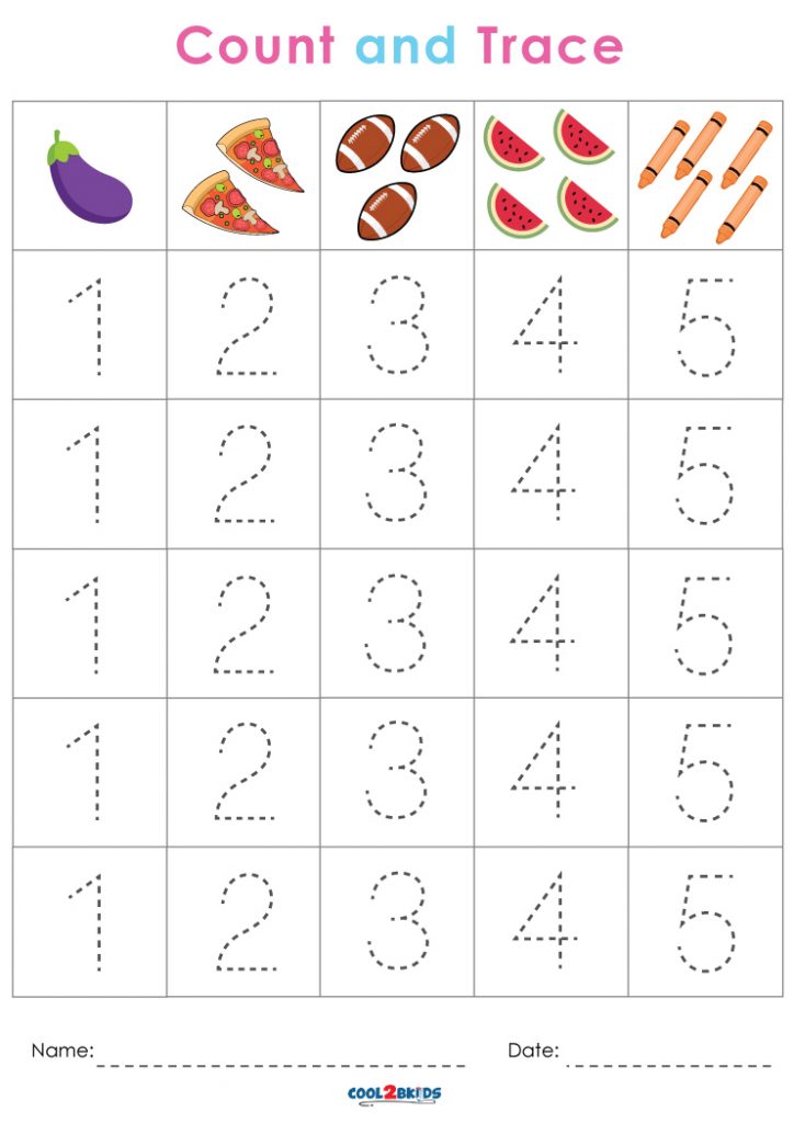 Free Printable Number Tracing Worksheets