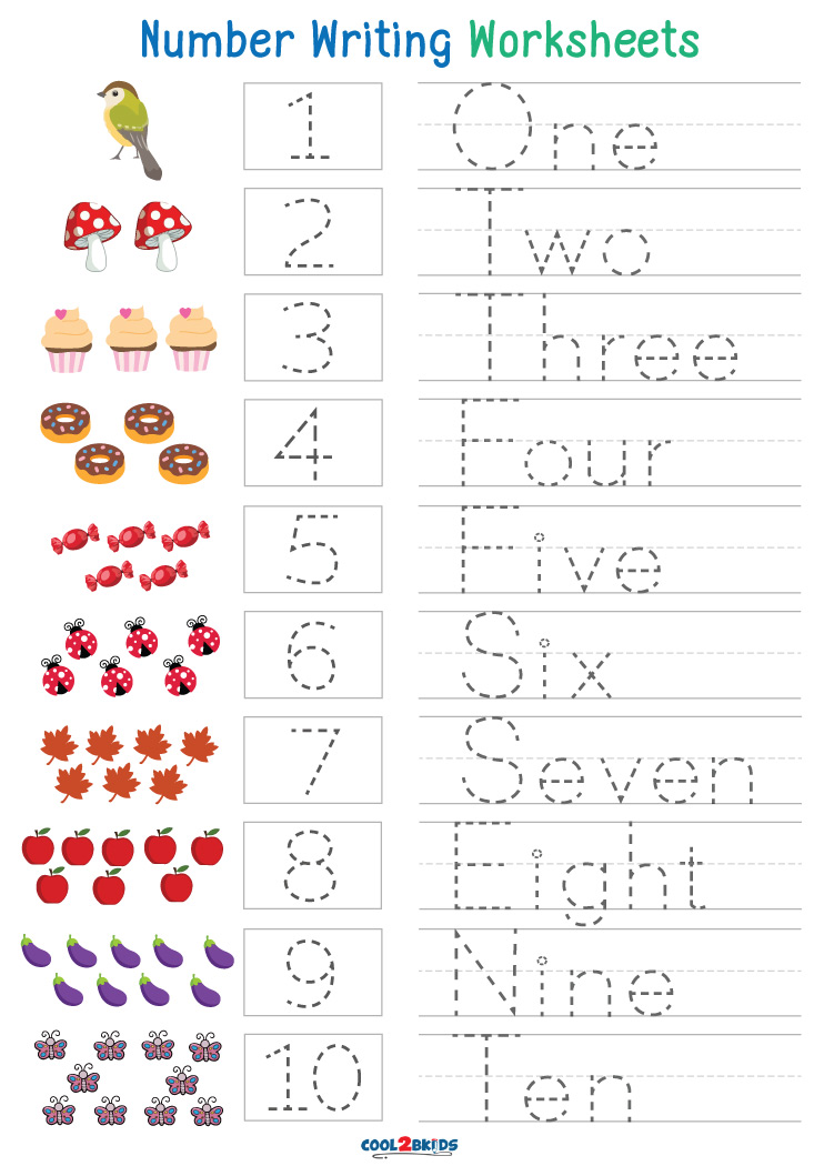 Free Printable Number Tracing Worksheets