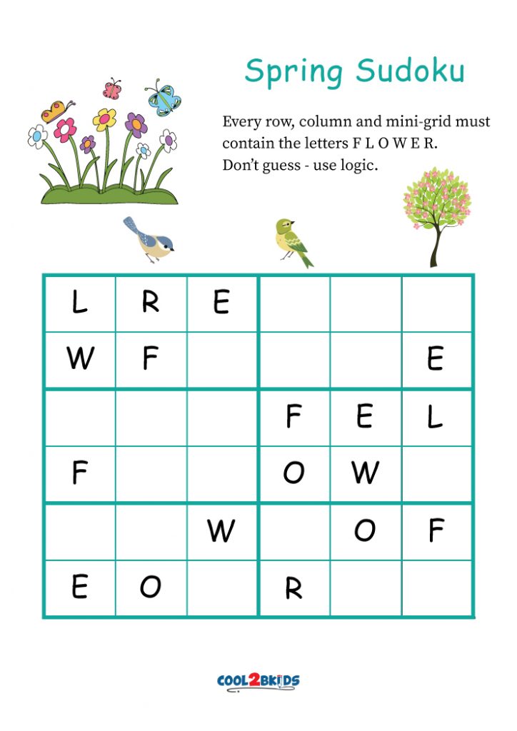 Free Printable Spring Sudoku Puzzles