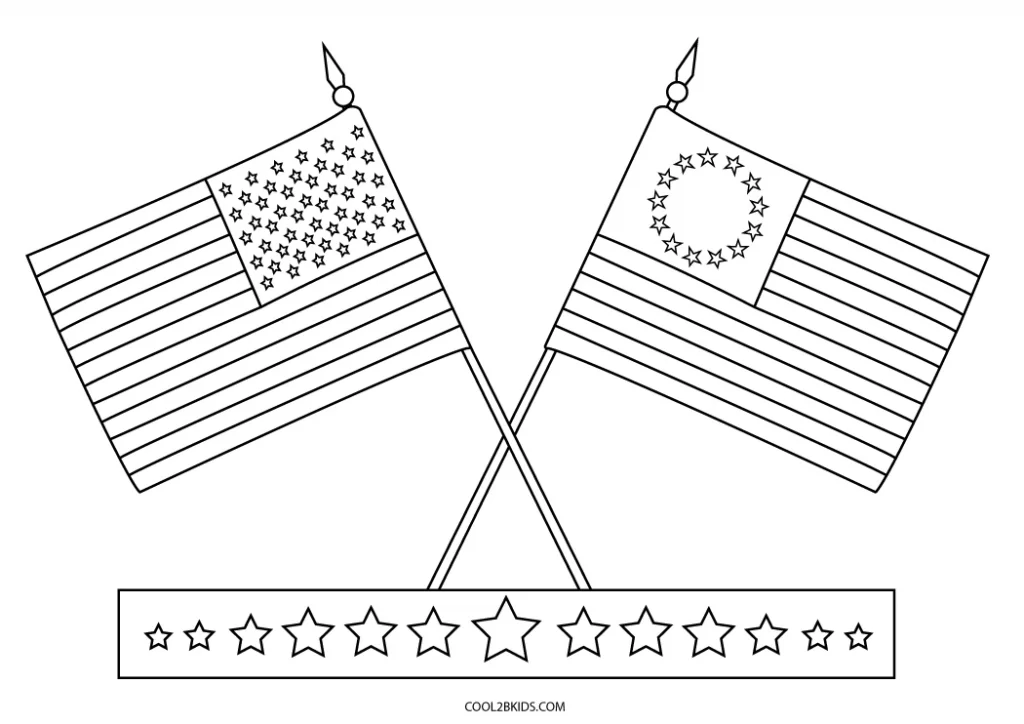 Free Printable American Flag Coloring Pages For Kids
