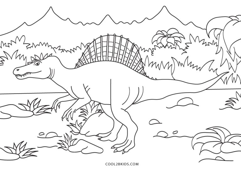 Free Printable Spinosaurus Coloring Pages For Kids