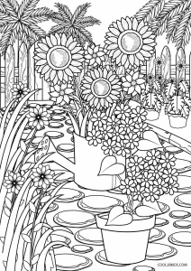 gardening coloring pages for preschool