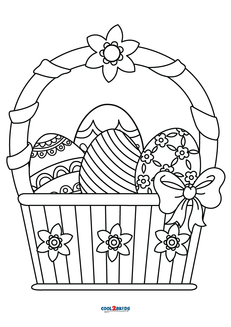 Free Printable Easter Basket Coloring Pages For Kids