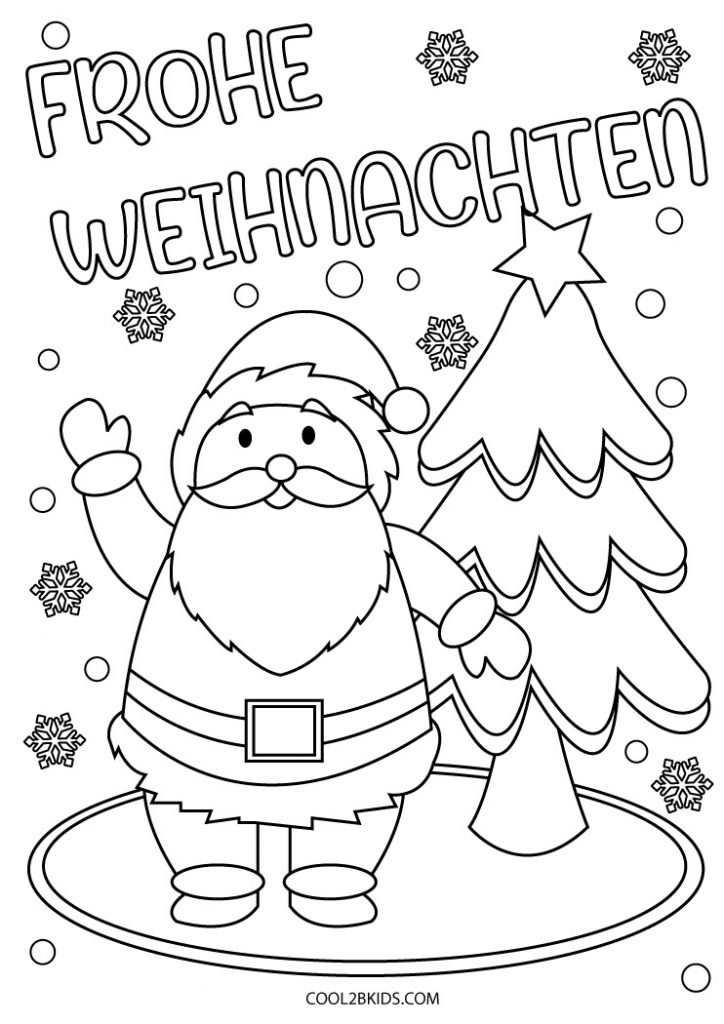 Ausmalbilder Frohe Weihnachten - Malvorlagen Kostenlos zum Ausdrucken