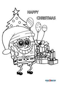 its a spongebob christmas coloring pages