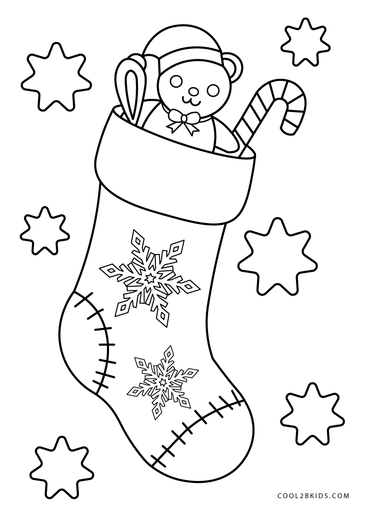 Coloriages Chaussettes de Noël - Cool2bKids