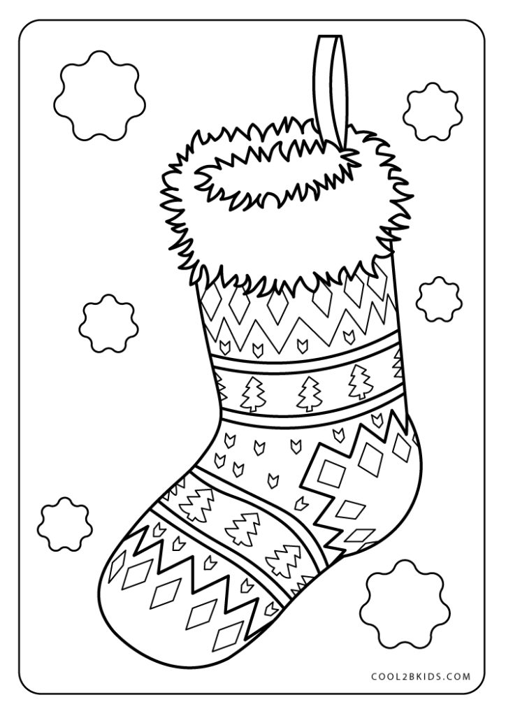 Coloriages Chaussettes de Noël Cool2bKids