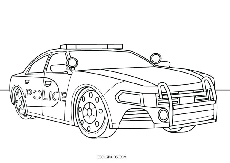 Coloriages  Voiture de Police  Coloriages Gratuits à Imprimer