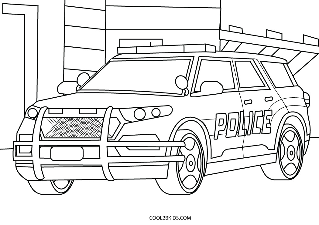 Coloriage voiture de police