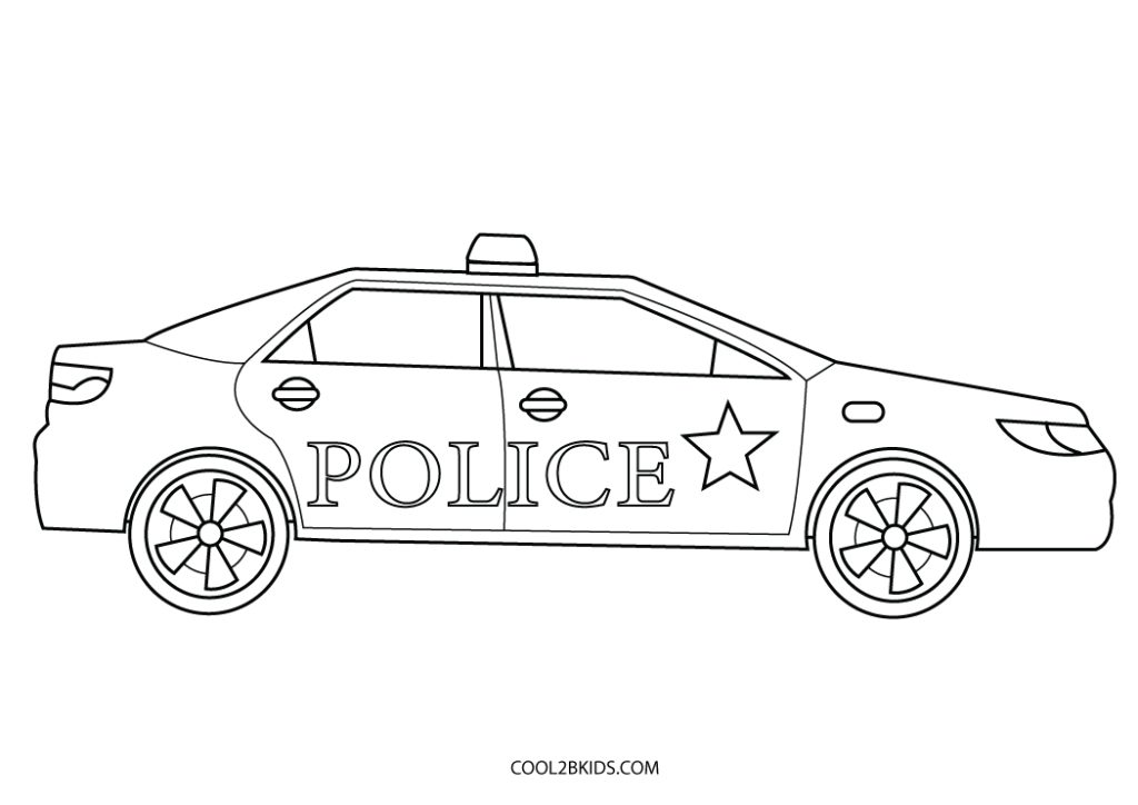 Coloriages  Voiture de Police  Coloriages Gratuits à Imprimer