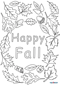 Free Printable Fall Leaves Coloring Pages For Kids