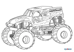 Free Printable Grave Digger Monster Truck Coloring Pages For Kids