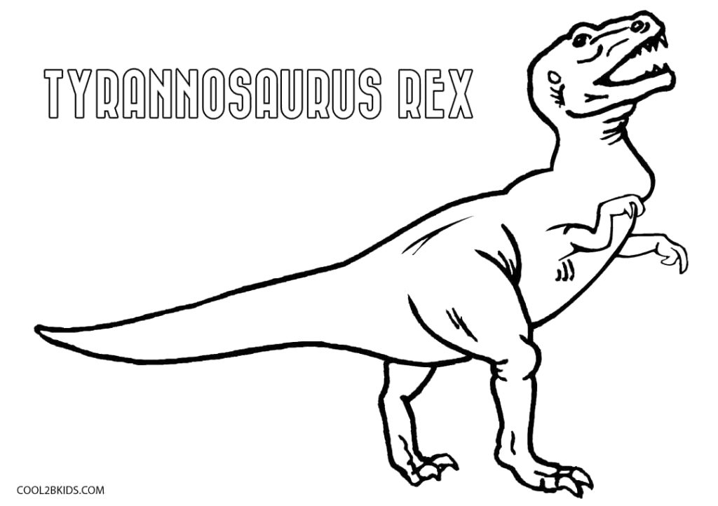 Free Printable T-Rex Coloring Pages For Kids