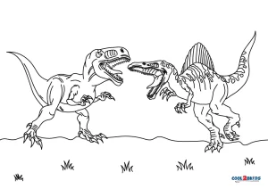 t rex coloring page for kids