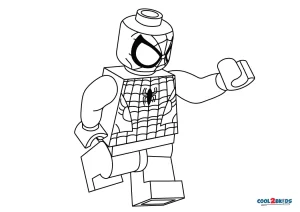 lego spiderman coloring page