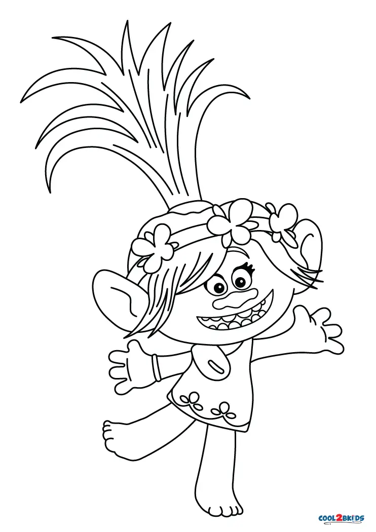 poppy coloring page