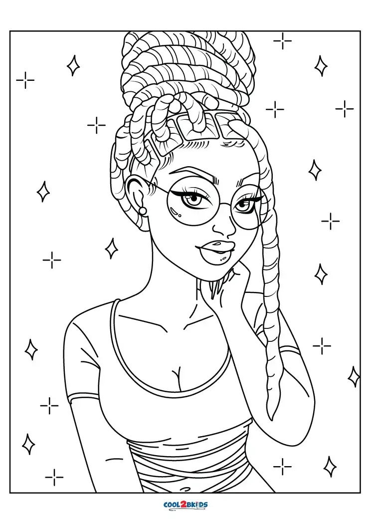 African American Child Coloring Pages