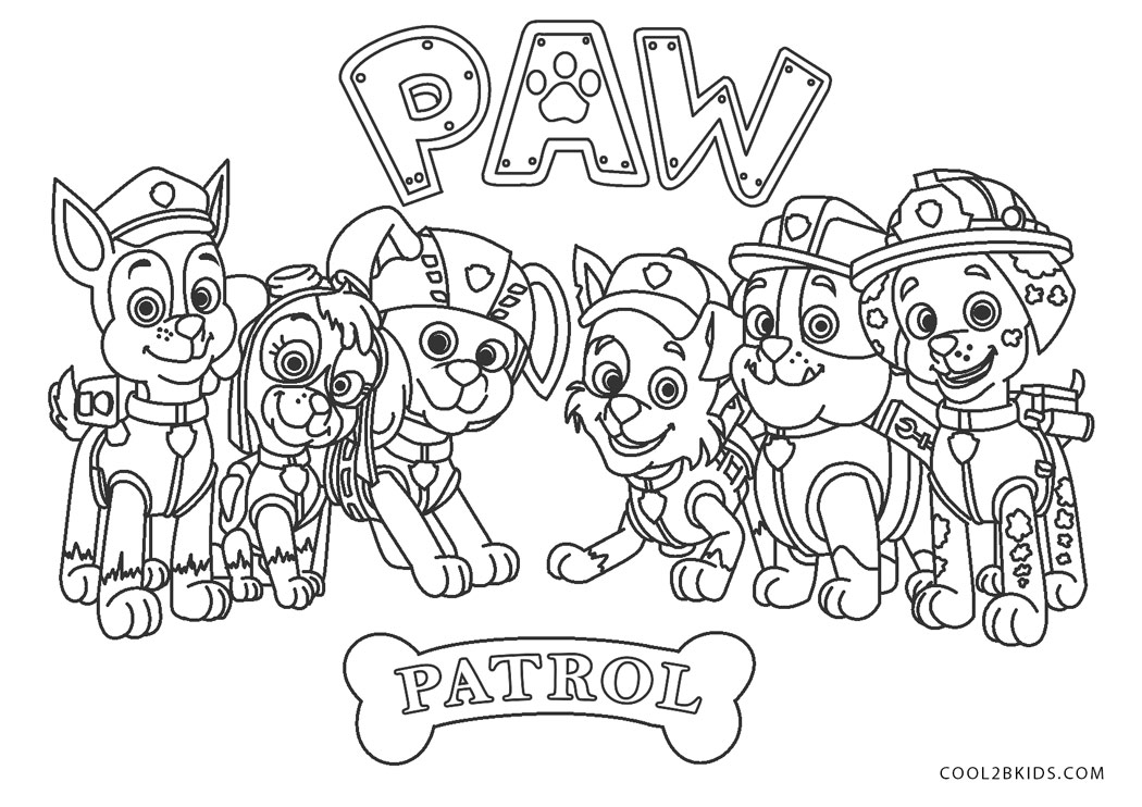 PAW Patrol Kleurplaten Gratis Printen Voor Kinderen