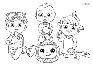 CoComelon coloring pages  Free print or download of CoComelon sheets.
