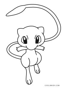 Desenhos para colorir de Pokémon Mew, Nyasu e Pikachu - Desenhos para  colorir gratuitos para impressão