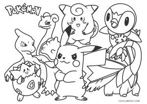 Desenhos do Pokemon para imprimir e colorir