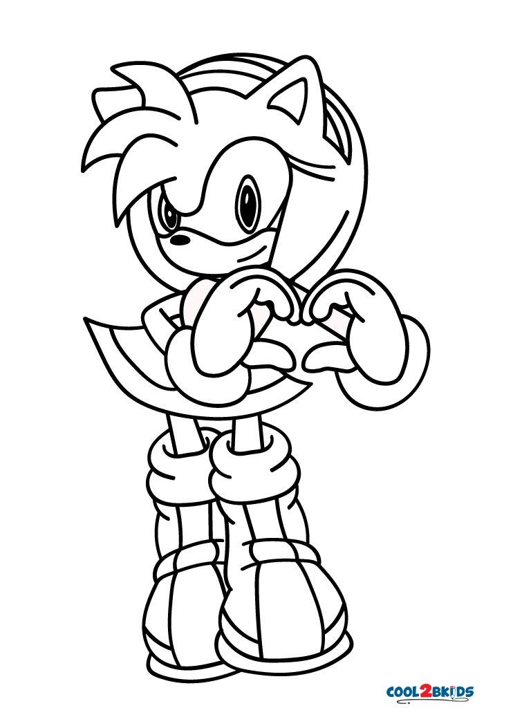 colorindo a amy rose sonic 
