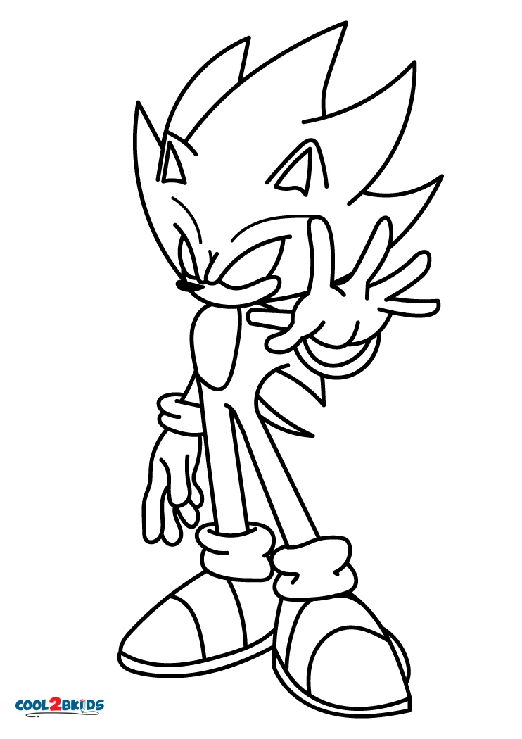 Desenhos De Dark Sonic Para Colorir Páginas Para Impressão Grátis
