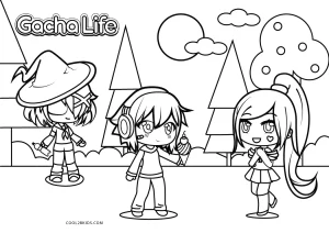 Gacha Life - Misty é um NPC encontrado nas páginas para colorir do modo  School of Life - páginas para colorir gratuitas para impressão