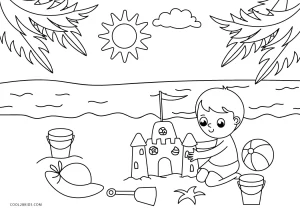 Desenhos sobre verão para colorir - Atividades Pedagógicas