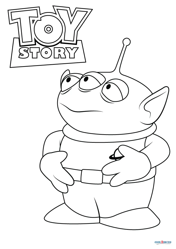 toy story alien head coloring page