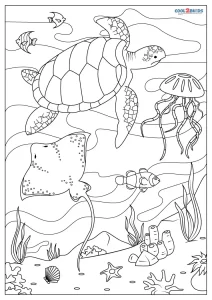 Sea Life Coloring Book For Kids: Super Fun Marine Animals To Color for Kids  Ages 4-8 Amazing Coloring Pages of Sea Creatures / Coloring and Activity B  (Paperback)