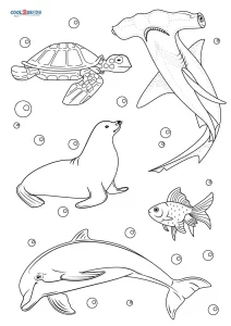 Free Printable Sea and Ocean Animals Coloring Pages For Kids