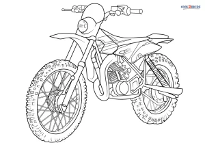 free printable dirt bike coloring pages