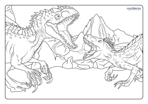 Indominus Rex Coloring Pages, Activity Shelter